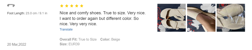 Customer Reviews of Shein Shoes